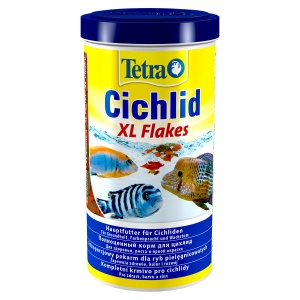 Tetra Cichlid XL Flakes Основной корм для цихлид и крупных рыб, крупные хлопья 1000 мл